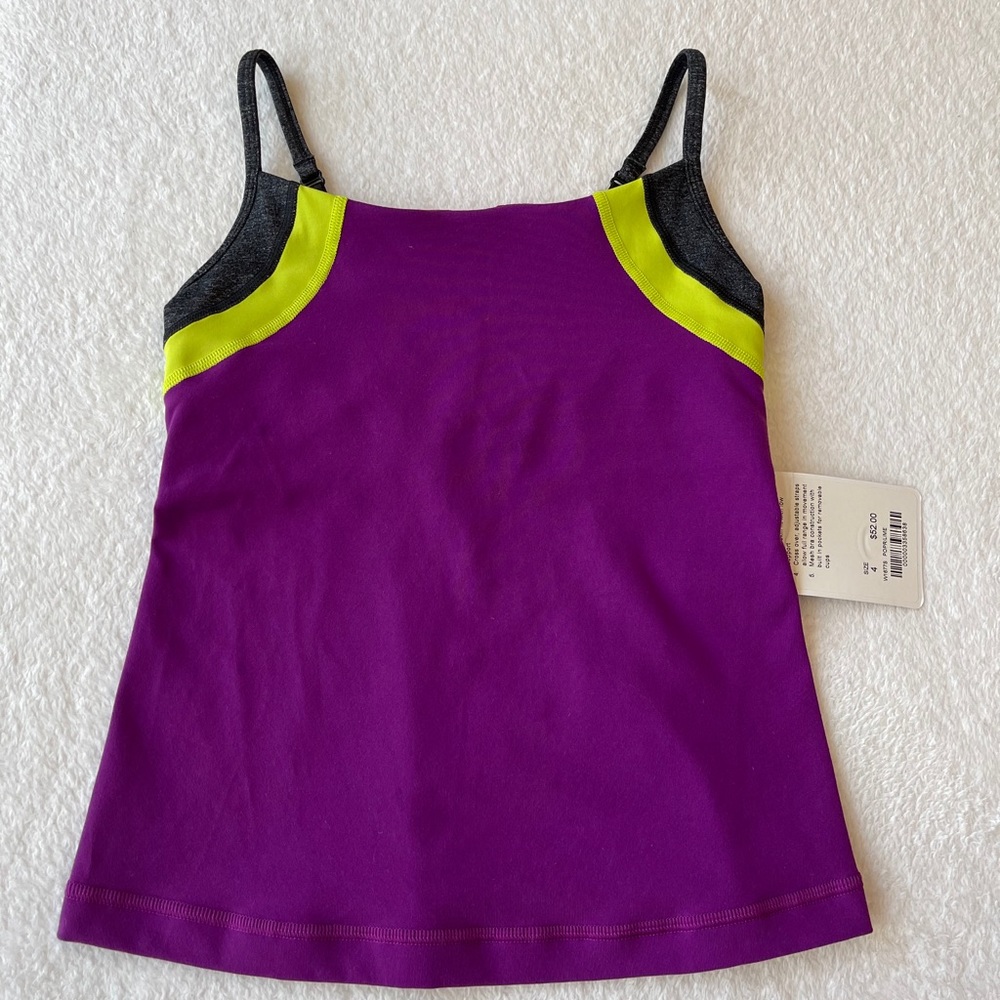 Lululemon Half Moon Tank purple lime NWT
